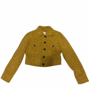 Avec Les Filles Women's Cropped Textured Trucker Jacket